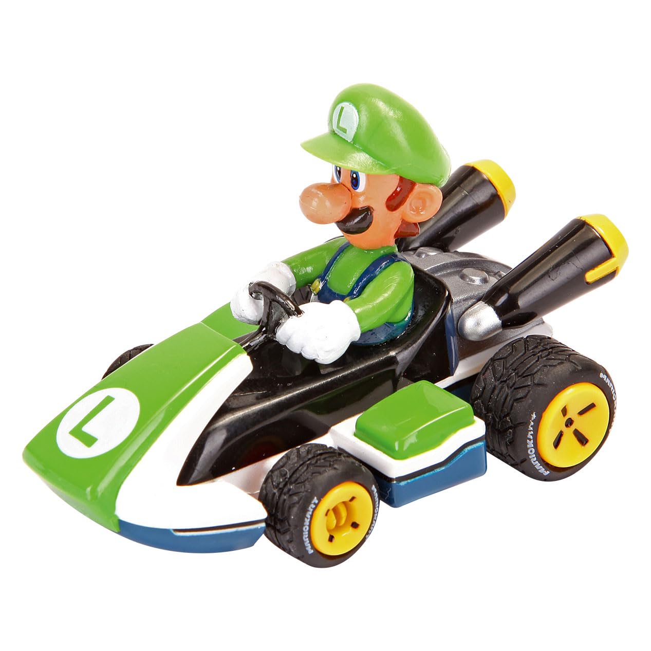 Carrera - Mario Kart 8 Luigi Pull Speed Vehicle, White, 15817039