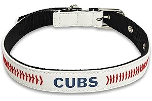 PETS FIRST MLB Dog Collar Chicago Cubs New Signature PRO PVC-Leather Premium Pet Collars Extra Tough & Durable! Super Stylish! Size: Large Adjustable 20-29" Length x 1" Width