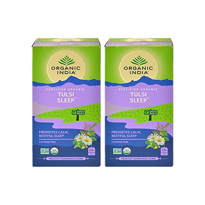 Organic India Tulsi Sleep 25 Tea Bag Pack of 2 (Sleep Tea) Amazon.in