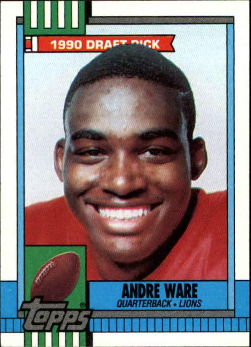 1990 Topps 349 Andre Ware Lions DPK NFL Football Card (RC