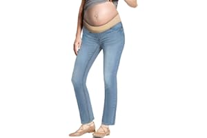 Hybrid & Company Super Comfy Stretch Women's Maternity Bootcut Jeans with Real Pockets