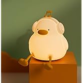 DREAMING MY DREAM Cute Duck Night Light,LED Squishy Novelty Duck Lamp,3 Level Dimmable Soft Silicone Nursery Nightlight,Night Light for Toddler Baby Kids Decor,Cool Gifts for Duck