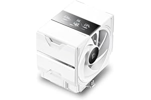 Sudokoo SK700V White AM5 CPU Cooler : 7 Heatpipes CPU Air Cooler with Digital Display for AM5 Exclusive - Single Tower PC Coo