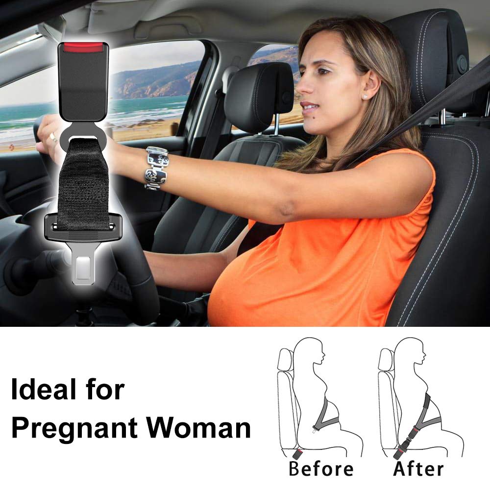 Seat belt Extenders & Pads Kit for Cars - 7/8\'\' Seatbelts Extension Adjuster for Adults and Kids, E4 Safety Certified