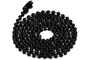 SINLEO Titanium Stainless Steel Small Beads Ball Chain Necklace for Men Women 24-38 Inches Silver Black Gold