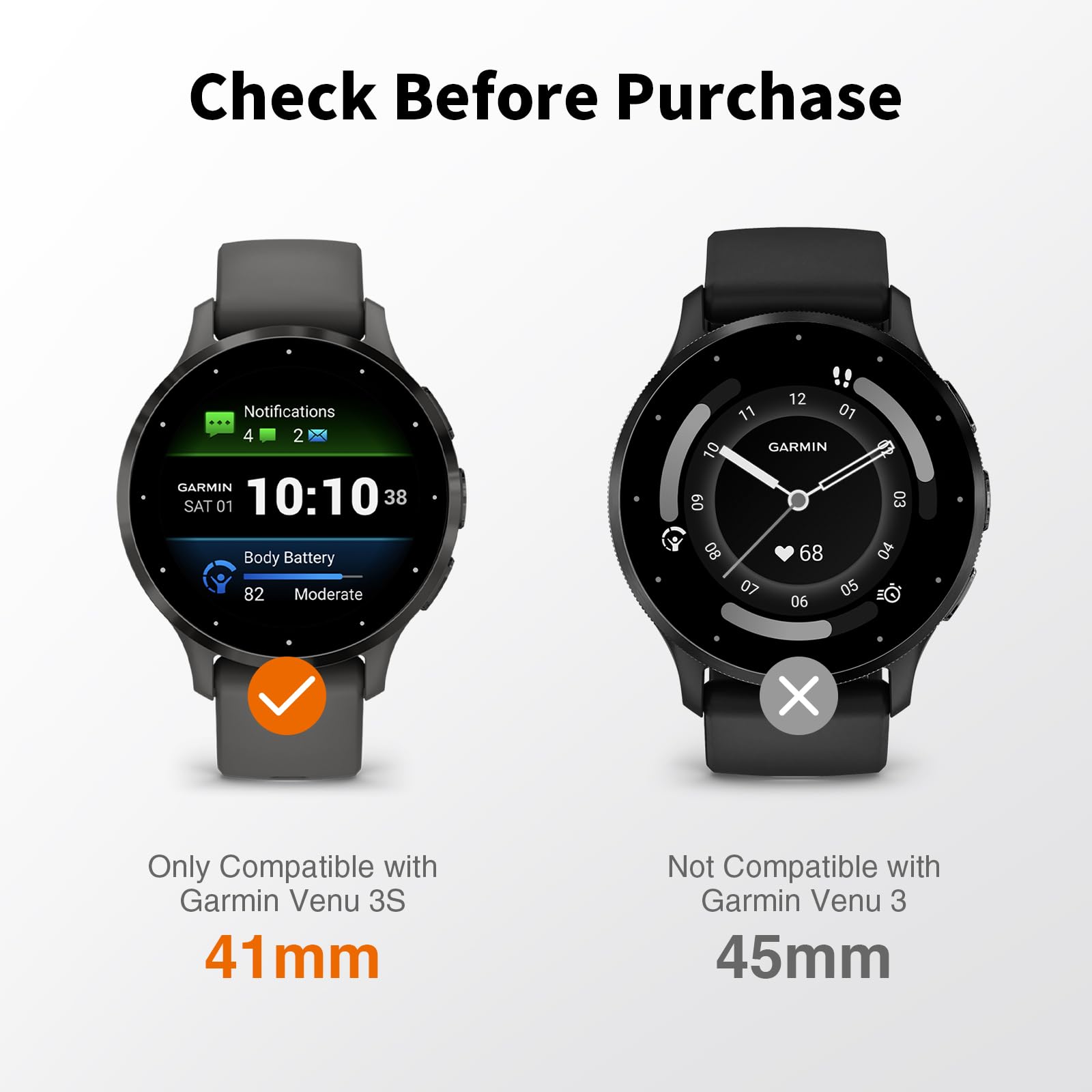 LK 6 Pack for Garmin Venu 3s Screen Protector 41mm - Anti-Scratch, Self-Healing Soft TPU Screen Protector for Garmin Venu 41mm, Bubble Free, HD Transparent, Touch Sensitive