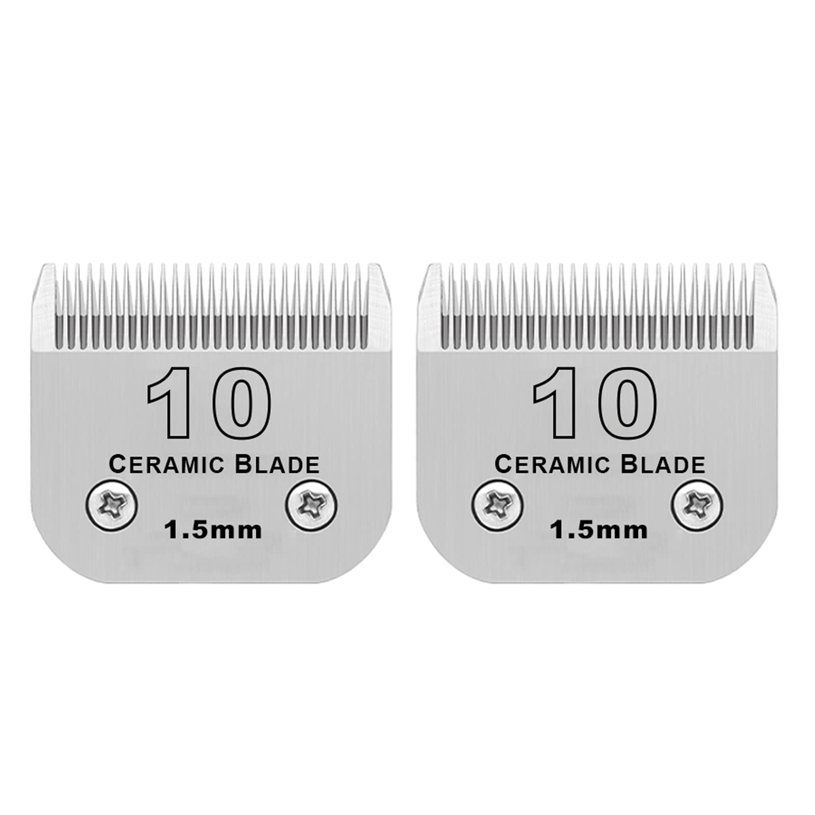 Photo 1 of 10 Dog Grooming Replacement Ceramic Blades Compatible with Wahl,Oster,Andis Dog Detachable Clipper,Cut Length 1/16-Inch,2 Pack