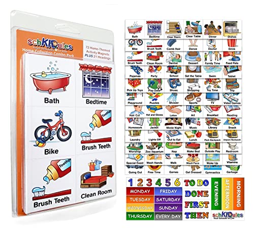 SchKIDules Visual Schedules for Kids 93Pc Home Collection for Daily ...