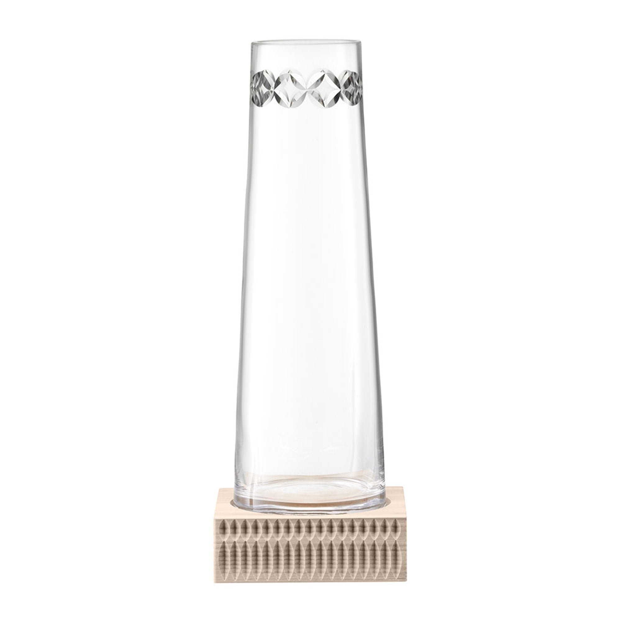 LSA International TT12 Tatra Vase & Ash Base H37cm Clear/Cut *