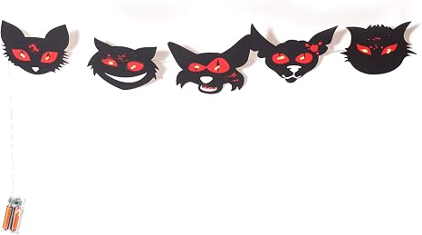 Amazon Com Paper Jazz Halloween Skeleton Cat Head Spooky Banner
