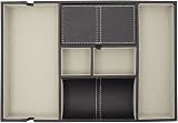 Juvale Valet Tray, Black PU Leather, 6 Compartments, 35x24x4 cm view 9