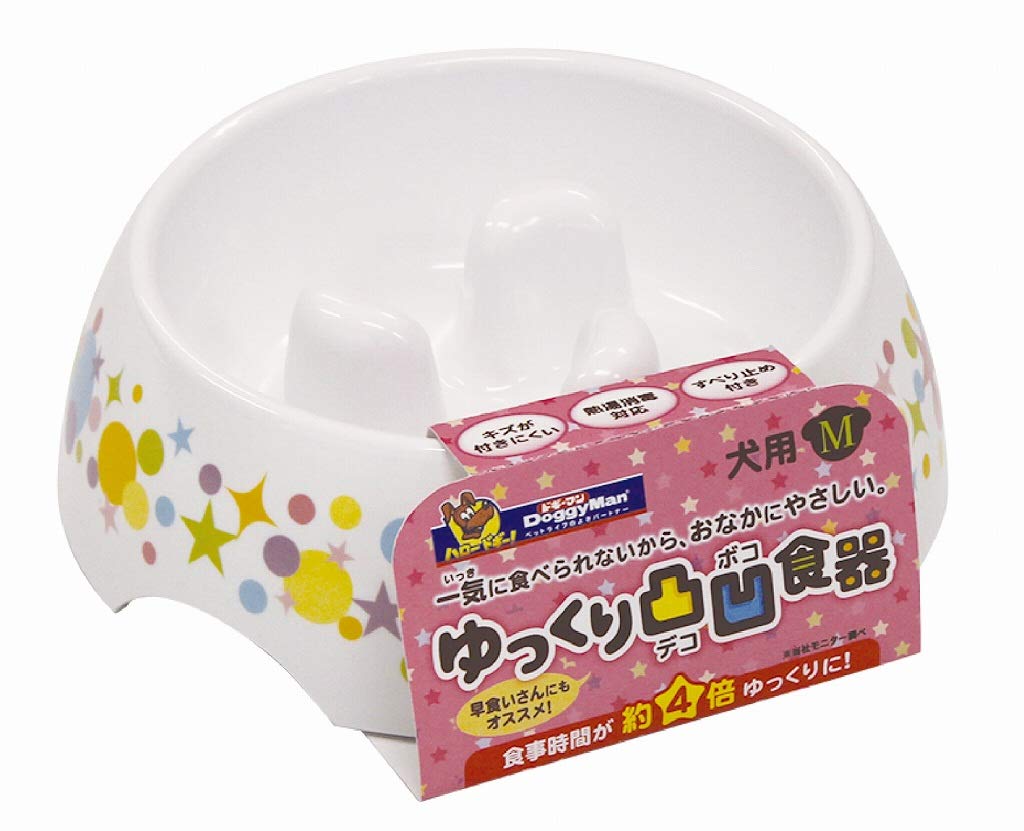 ドギーマン ゆっくりデコボコ食器 犬用 M サイズ商品画像