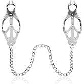 Uqogiw Body Clamps with Chain Stainless Steel Body Clip Body Clip Stainless Non-Piercing Chain Non-Faux Piercing Body Jewelry Clip for Women Men