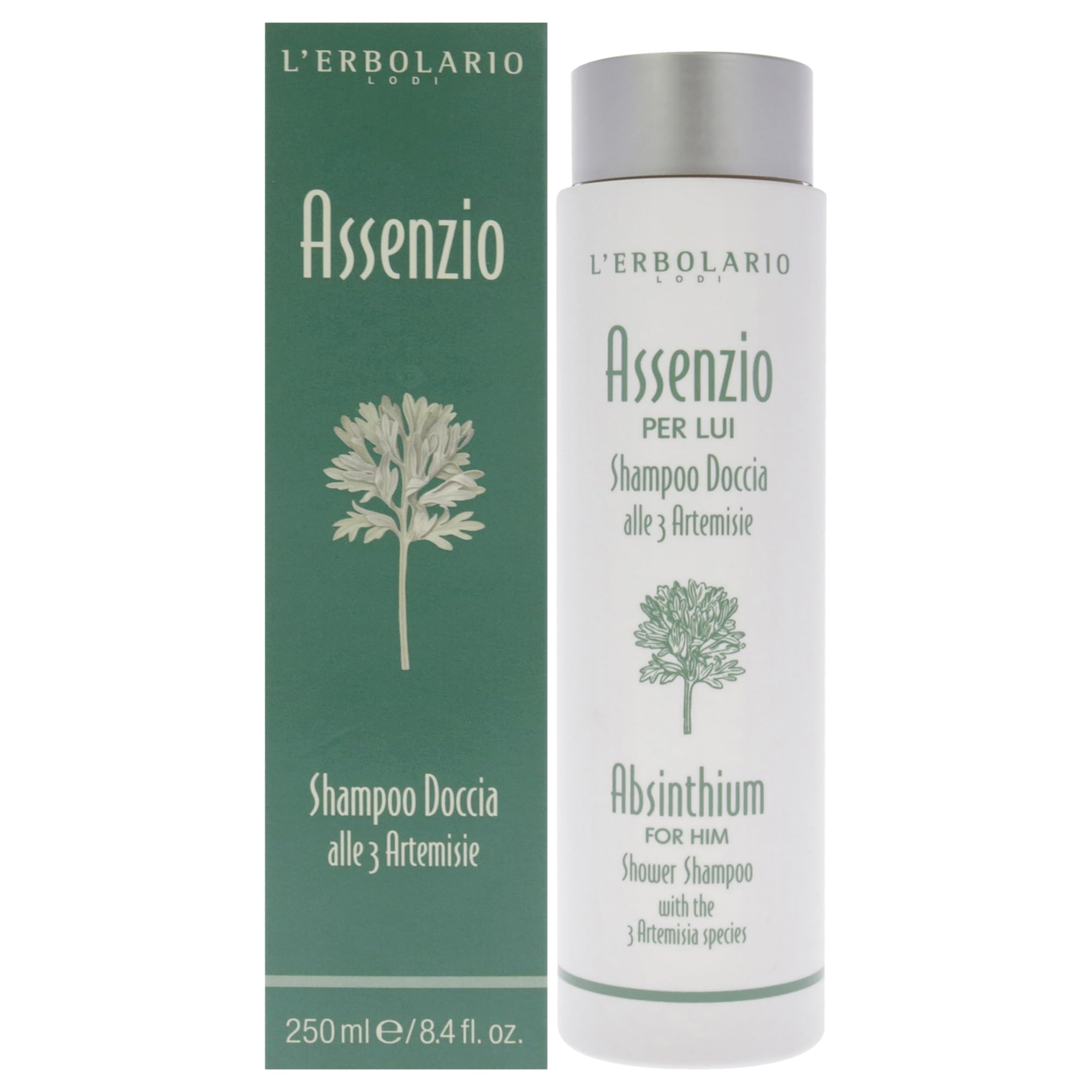 L'Erbolario Absinthium for Him Shower Shampoo with Three Artemisia Species