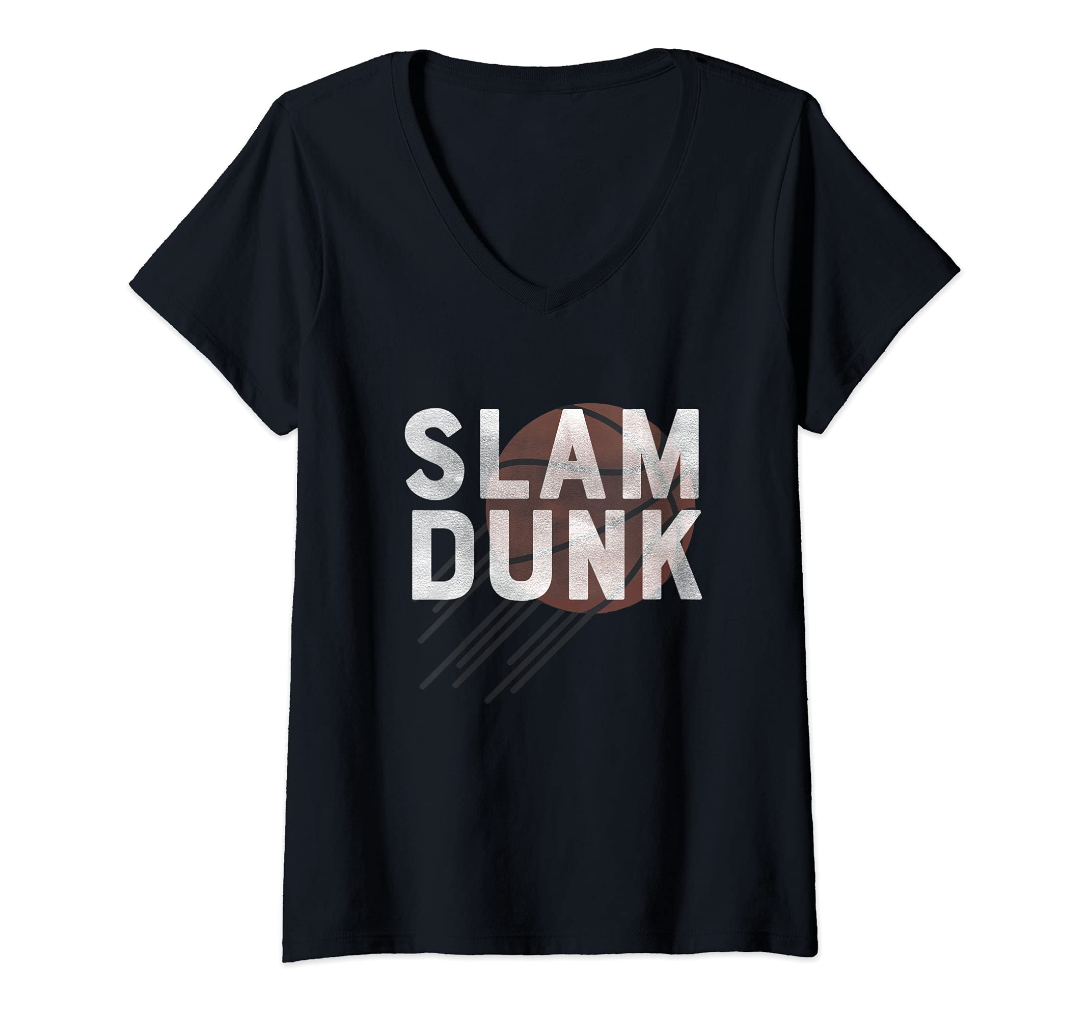 Womens Basketball - Basketball Professional Player - Slam and Dunk V-Neck T-Shirt