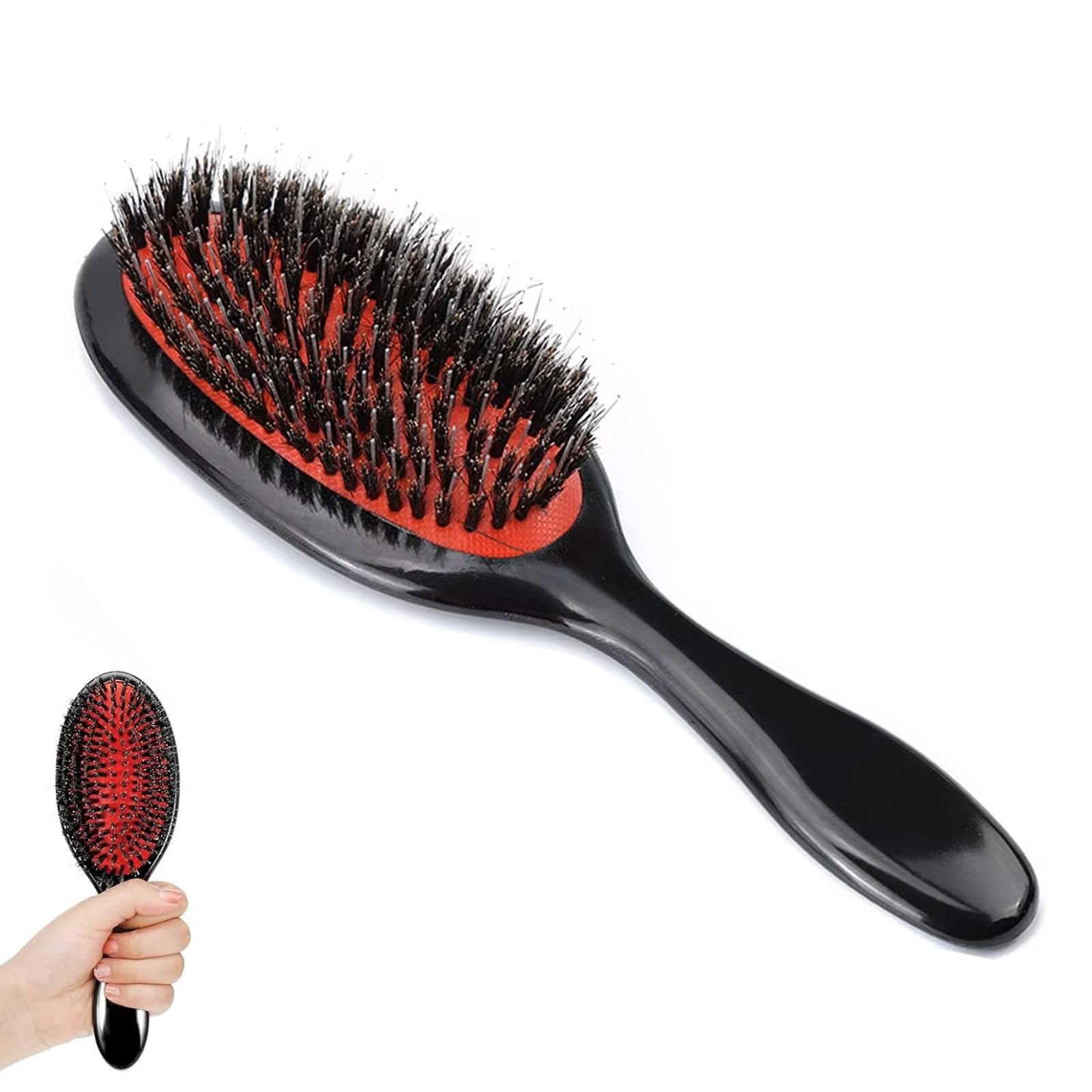 Paddle Hair Extension Brush, Scalp Massage Hairbrush with Oval Design, Anti-Static Detangling Comb for Family, Salon, and Home Use