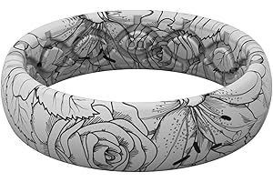 Groove Life Aspire Silicone Ring Breathable Rubber Wedding Rings for Women, Lifetime Coverage, Unique Design, Comfort Fit Ring