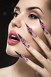 24 Pcs Stiletto Press on Nails Long Halloween