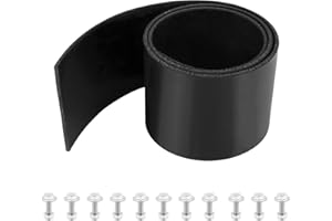 MZCVRIRU Universal Snowplow Blade Flap, Snowplow Rubber Plow Deflector Attachments, Suitable for 48”-72” Blade, 72”x 6”x 1/4” Rubber Snow Deflector with 11 Sets Mounting Hardware