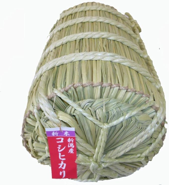 Amazon 縁起物 米俵穴あき一俵 大 お米は入っていません のし紙対応 新潟県白根 白米 胚芽米 通販