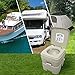 Leopard Outdoor T-Type Three Directional Flush Portable Travel Toilet for Camping,Boating,Hiking,Portable RV Toilets - 5.3 Gallon