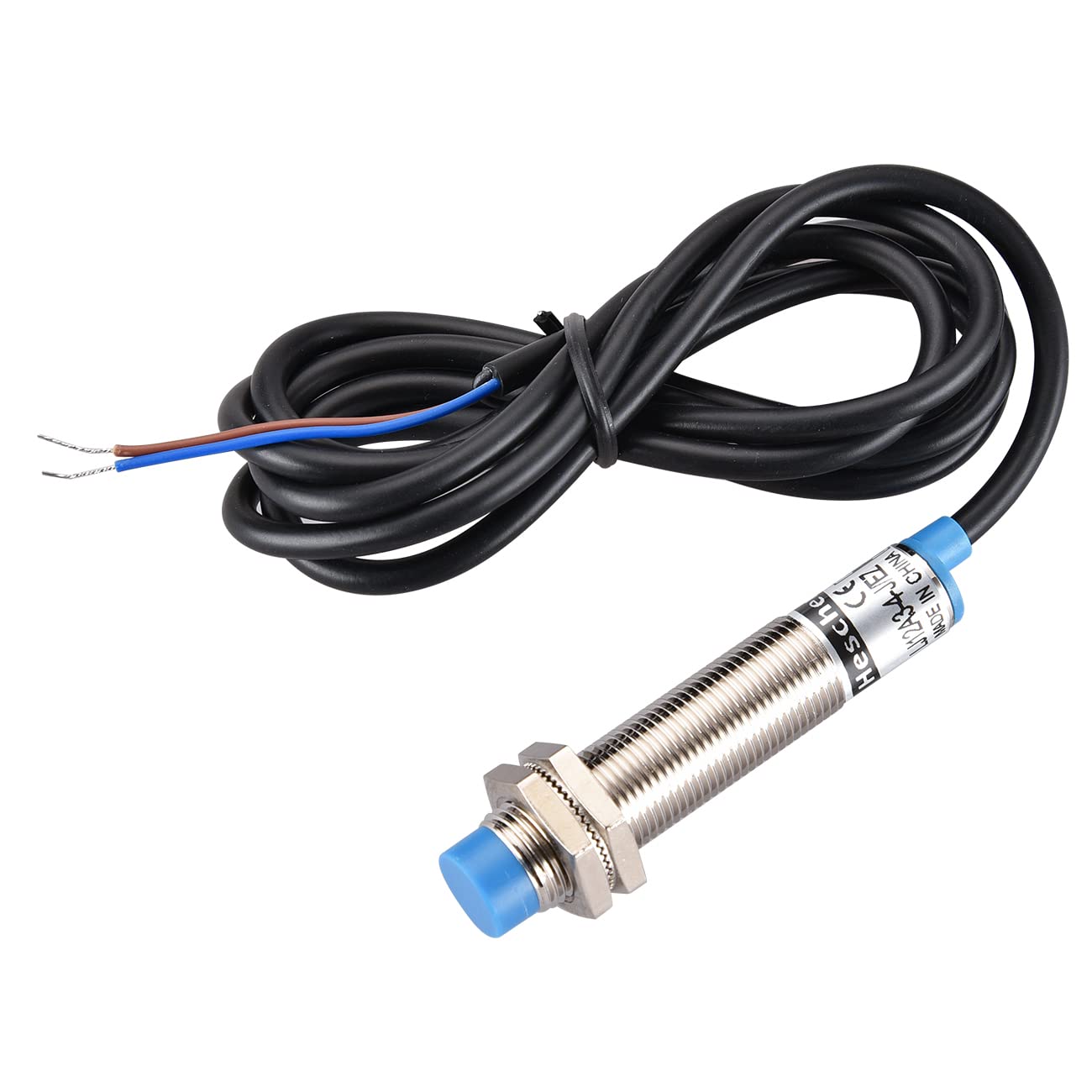 Heschen M12 Inductive Proximity Sensor Switch Non-shield Type LJ12A3-4-J/EZ Detector 4mm 90-250VAC 400mA Normally Open(NO) 2 Wire