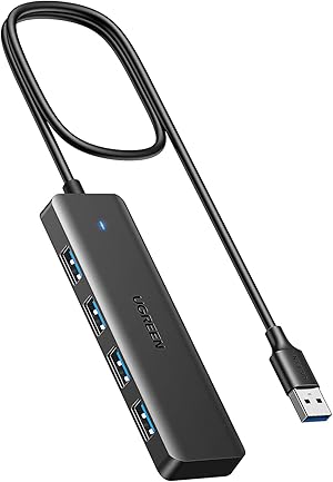 UGREEN 4-Port USB 3.0 Hub Verteiler 5Gbps USB Mehrfachstecker Splitter für MacBook, iMac, Surface, Dell, Thinkpad, USB Stick, Mobile HDD, Desktop PC und mehr (100cm)