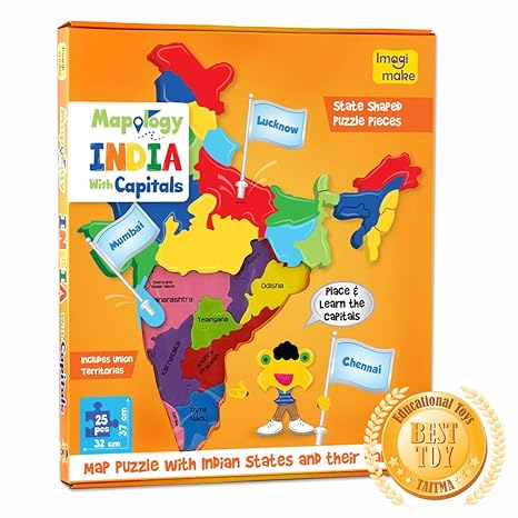 mapology india with capitals