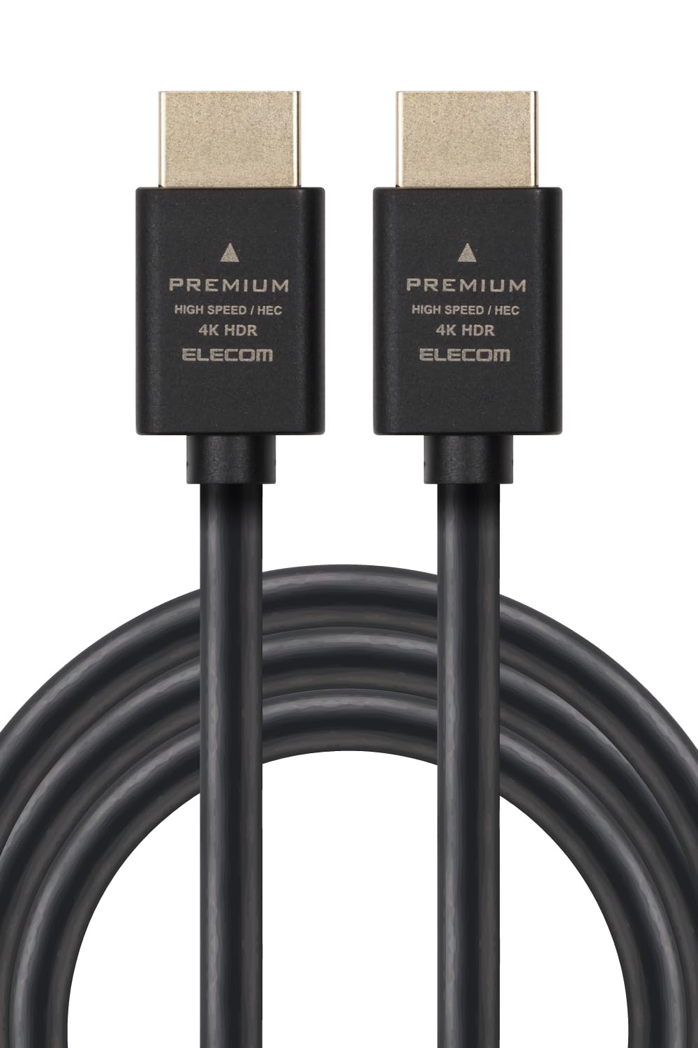 エレコム HDMI ケーブル 3m Ver2.0 プレミアム 4K2K(60Hz) 【Premium HDMI(R) Cable規格認証済み】 18Gbps テレビ・パソコン・ゲーム機などに eARC 黒 ECDH-HDP30BK の商品画像