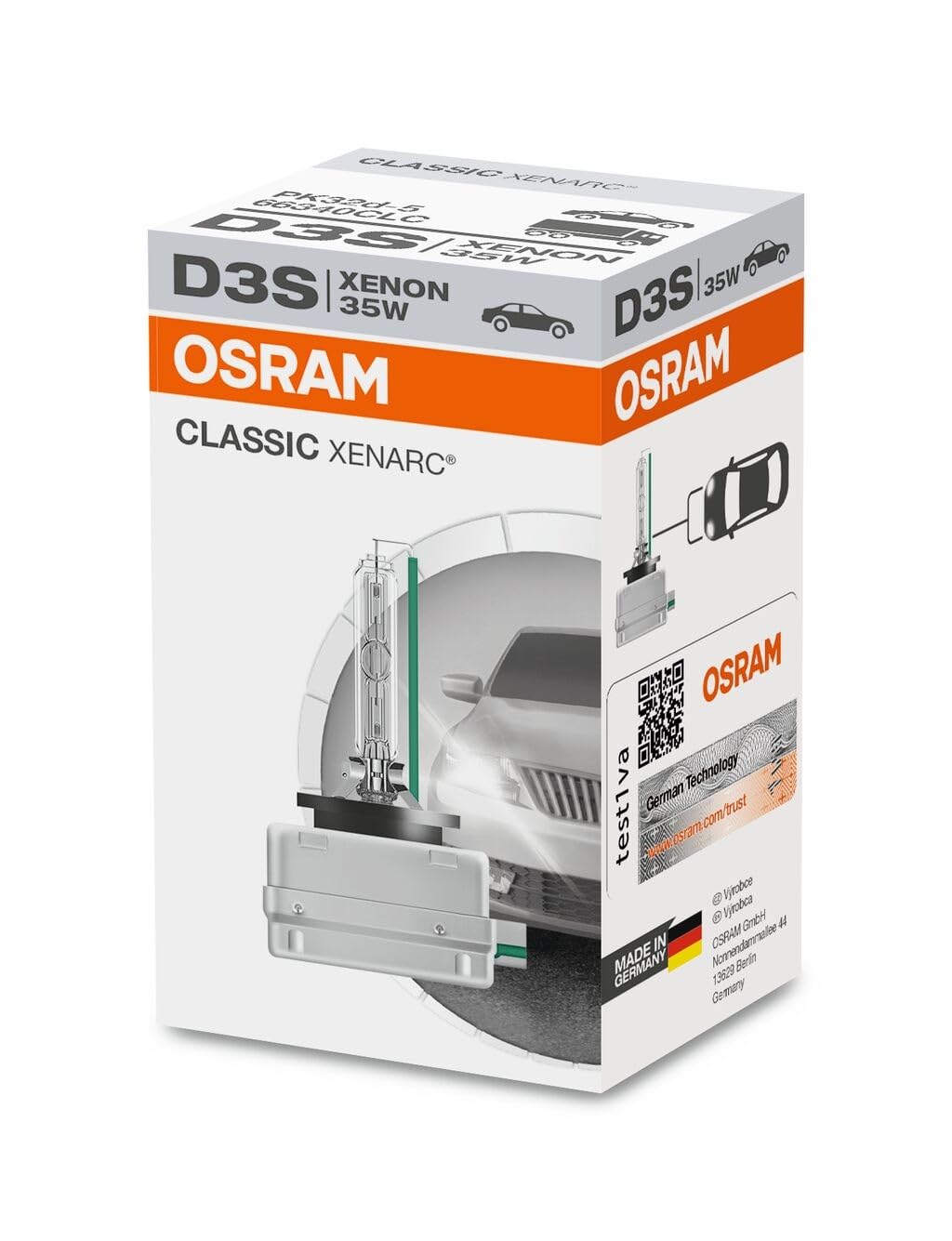 Osram 66340CLC Xenarc D3S Single Folding Box