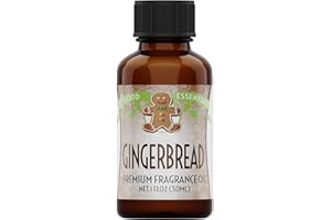 Good Essential Professional Gingerbread Fragrance Oil 1 fl oz (30ml) for Diffusers, Candles, Soaps, Lotions, Perfume, Candle & Soap Making Fragrance Oil