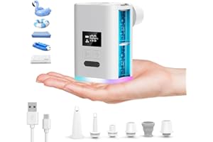 ZOPOM Air Pump for Inflatables Mini Air Mattress Pump Portable Electric Air Pump for Pool Floats,Swimming Rings, Sleeping Pads, Vacuum Storage Bags 5X with 5000mAh Battery & Light