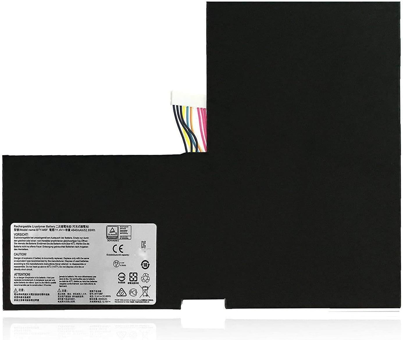 ASKC BTY-M6F Laptop Battery For MSI GS60 2PC 2PE 2PL 2QC 2QD 2QE 6QE 6QC 2PC-010CN 2QE-215CN 6QC-257XCN PX60 PX60-6QD002US MS-16H2 11.4V 4640mAh 52.89WH
