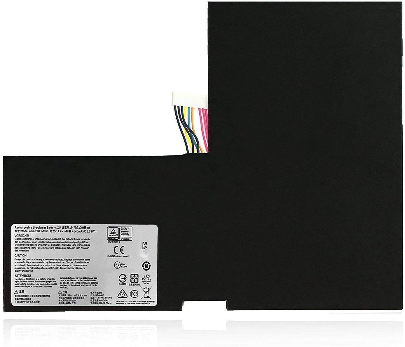 ASKC BTY-M6F Laptop Battery For MSI GS60 2PC 2PE 2PL 2QC 2QD 2QE 6QE 6QC 2PC-010CN 2QE-215CN 6QC-257XCN PX60 PX60-6QD002US MS-16H2 11.4V 4640mAh 52.89WH