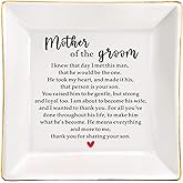 Onyqina Ceramic Jewelry Dish Gift for Mother of Groom from Bride, Mother In Law Gifts Wedding Presents, Christmas, Birthday, Thank you Gift for Future Mom from Birde