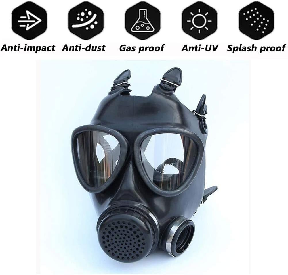 SXFuture Full Facepiece Respirator Protection, Gas Chemical Dustproof Mask, Reusable Gas Mask for Vapors, Dust, Paint, Cleaning