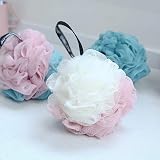 Omenluck 2Pcs Mesh Bath Shower Sponge Ball Back Scrubber Loofahs Balls Mixed view 2