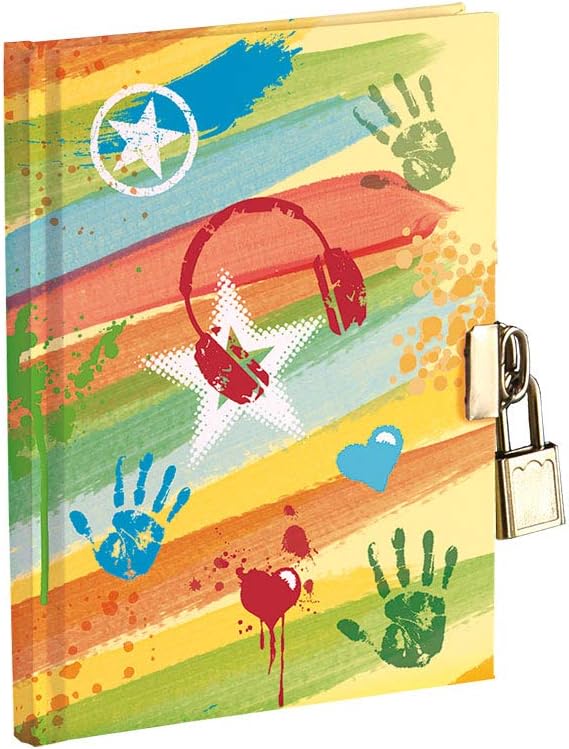 Secret Diary with Metal Lock and 2 Keys Dimensions 14.5 x 18 cm