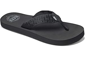 REEF Smoothy Men's Beach Flip Flop, Soft Woven Strap Made From 100% Recycled PET