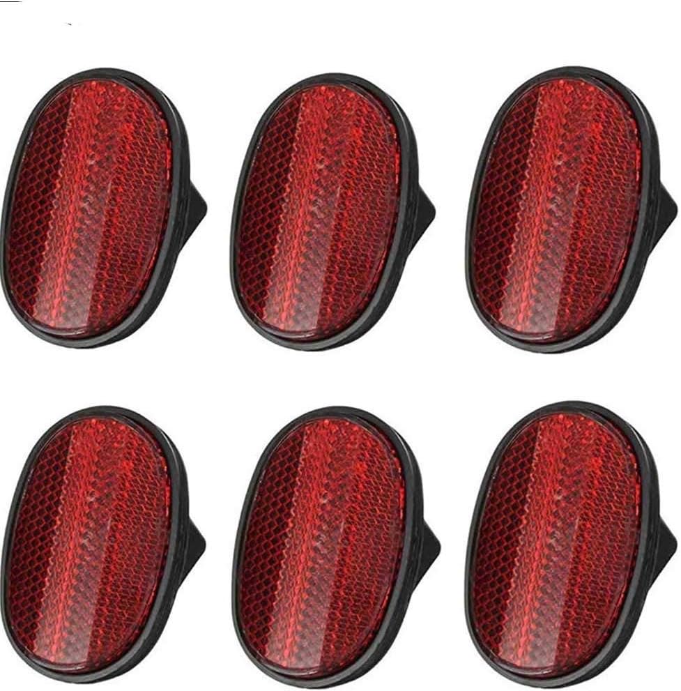 N\A 6 Pcs Bike Reflector Lamps Safety Bicycle Reflectors for Cycling