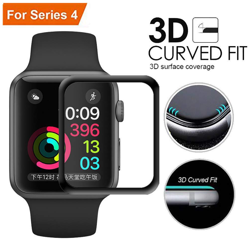 LucBuy 2 PCS Screen Protectors for Apple Watch Series 1-5 38 40 42 44mm, iWatch Full Coverage Protective Soft TPU HD Film with 3D Curved Edge Anti-Scratch Upgraded Slim Version (2PCS-44mm)