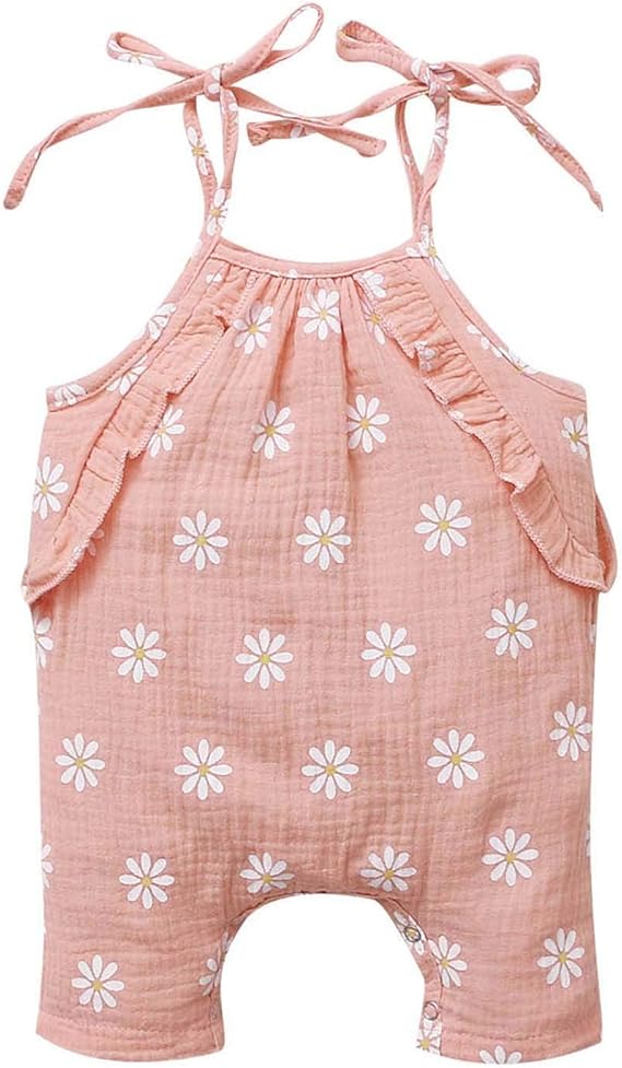 Amazon Co Jp Jikial ベビー服 ロンパース ボディスーツ 新生児 服 歩行服 可愛い 袖なし ひな菊柄 カバーオール 女の子 赤ちゃん ジャンプスーツ 赤ちゃん服 春夏 幼児服 人気 パジャマ 退院着 普段着 子供服 通学 満月 撮影 出産お祝い こどもの日プレゼント 服