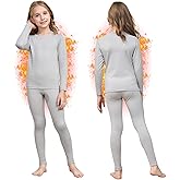 Girls Thermal Underwear Set Ultra Soft Fleece Lined Kids Long Johns Top Bottom Thermals Kids Base Layer Winter Warm