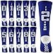 BABIBEAN Knee High Football/Basketball Crew Socks For Kids Blue/White 8-12 Age Size M