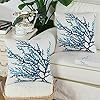 CaliTime-Canvas-Throw-Pillow-Cover-Shell-for-Couch-Sofa-Home-Decoration-Aquarelle-Painting-Print-18-X-18-Inches-Sea-Coral-Tree-Blue-Teal CaliTime Canvas Throw Pillow Cover Shell for Couch Sofa Home Decoration Aquarelle Painting Print 18 X 18 Inches Sea…