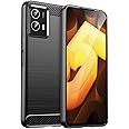 EUAGVQY for VIVO Y55 5G VIVO Y75 5G VIVO Y33S 5G VIVO Y30 5G VIVO Y33E 5G Case with Matte Carbon Fiber Soft TPU,Anti-Slip Durable Lightweight Protective Phone Cover for VIVO Y55,Black