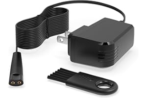 Superer 5FT Charger Fit for Braun Shaver Series 9 7 5 3 1, 310s 3040s 9577cc 9517s 7085cc 12V Charging Cord Replacement for Braun S3 S5 S7 S9 Electric Razor Shaver Trimmer Wall Power Adapter