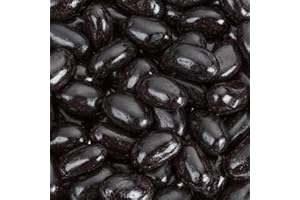BLAIR CANDY Black Jumbo Jelly Beans - 1 LB Resealable Stand Up Candy Bag (approx. 85 pieces) - Traditional Black Licorice Flavor - Bulk Filler Candy for Easter Baskets