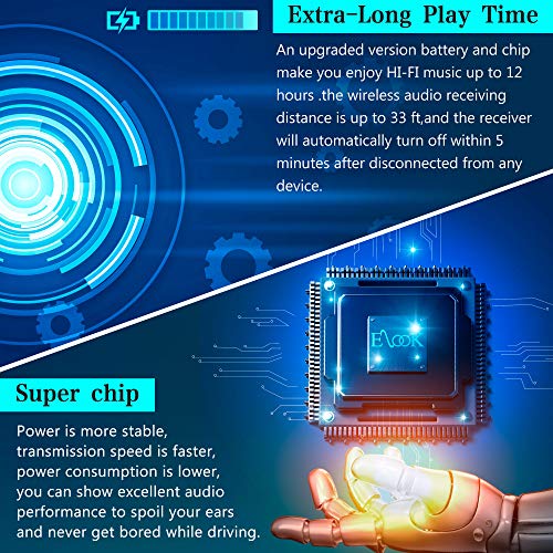 Elook Car Audio Receiver, Bluetooth Cassette Receiver Tape Aux Adapter