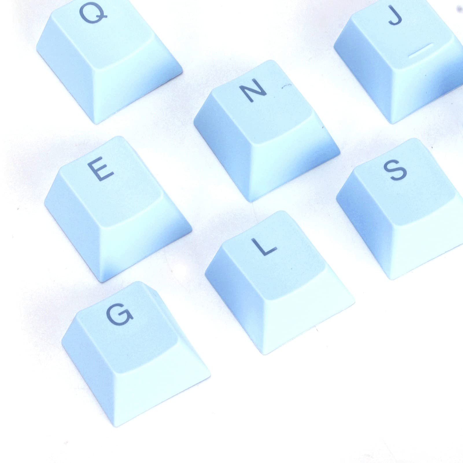 ciciglow PBT Keycaps, 108 Pack Custom Keycaps for Mechanical Keyboard for 61/64/87/104/108 Keyboard with Keycap Puller.(light blue)